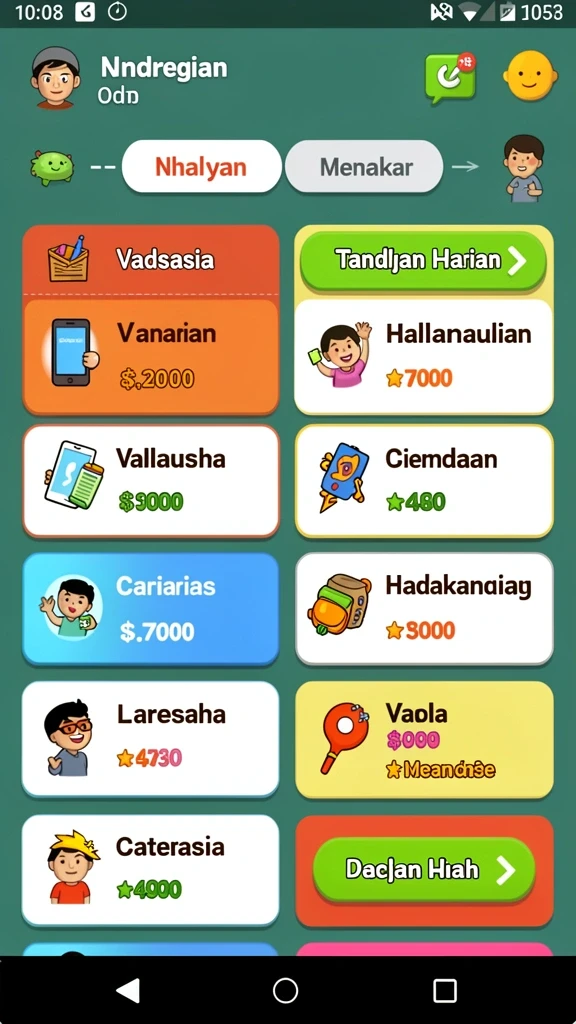 Tampilan utama aplikasi 8055 dengan grafis yang memukau.