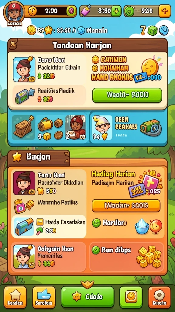 Bonus menarik untuk setiap level permainan.