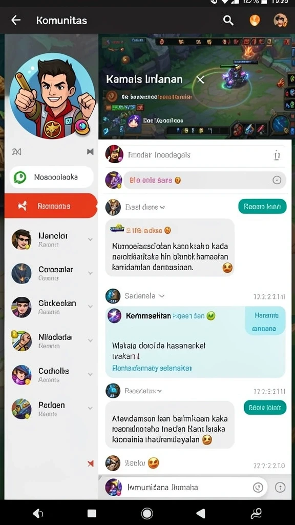 Komunitas aktif yang mendukung pemain.