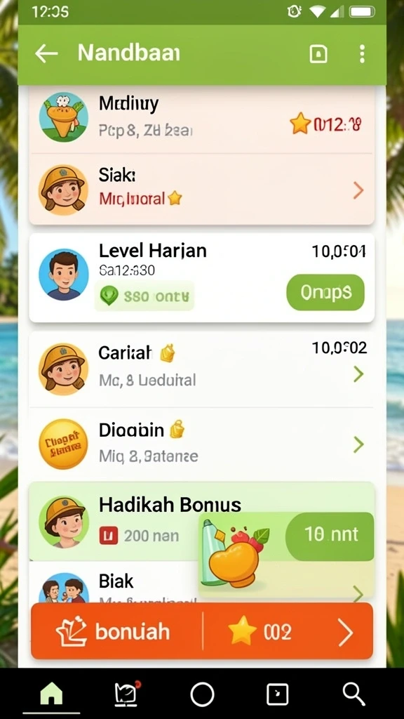 Tampilan awal aplikasi CENDANA777 yang menarik.