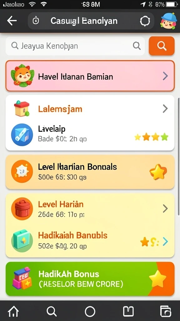 Menampilkan tampilan menu utama yang menarik.