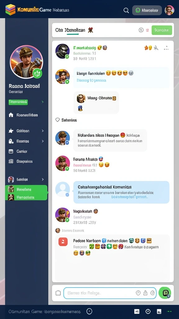 Pemandangan interaktif dari turnamen dalam aplikasi.