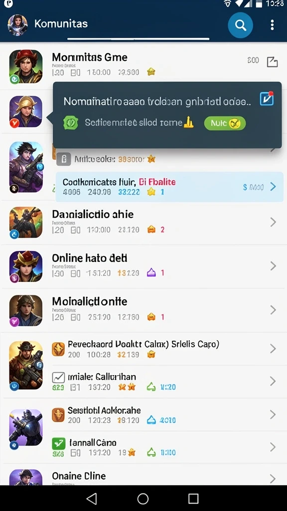 Screenshot fitur mode permainan yang seru dan interaktif.