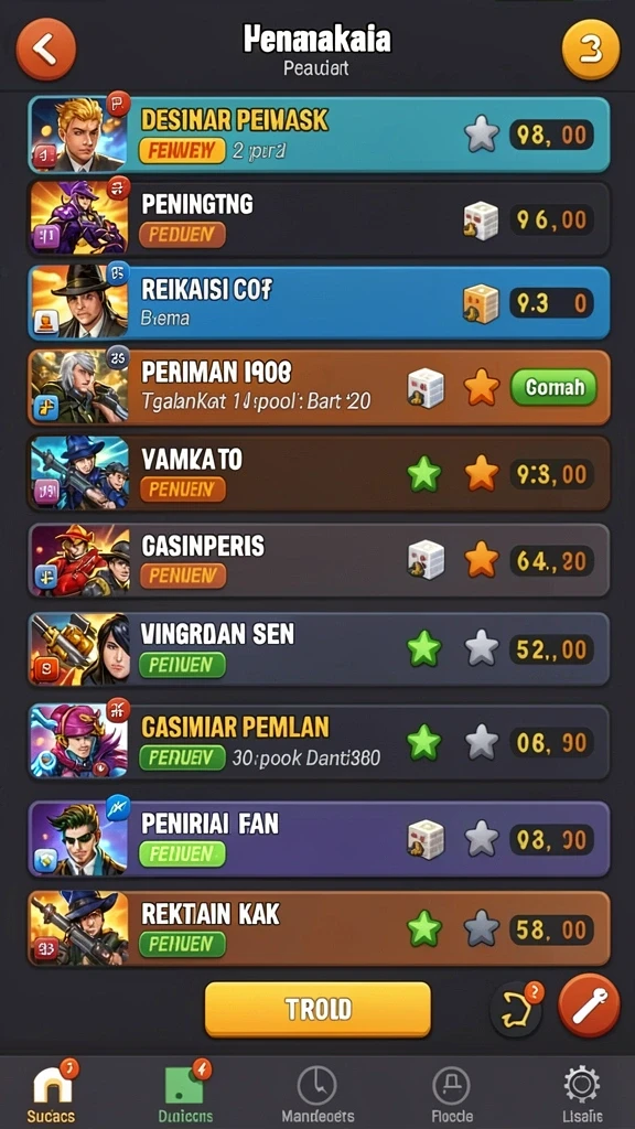 Misi harian yang seru dan menghibur.