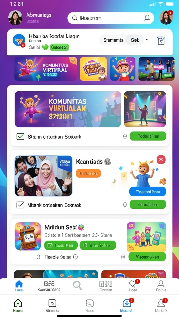 Screenshot menunjukkan antarmuka permainan yang menarik.