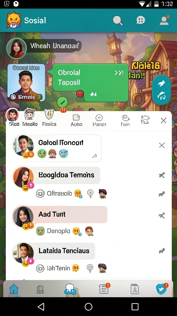 Fitur sosial untuk interaksi antar pemain.
