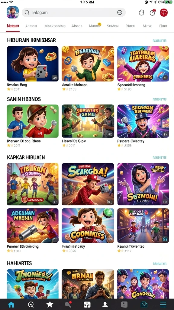 Berbagai pilihan permainan yang bisa dinikmati semua usia.