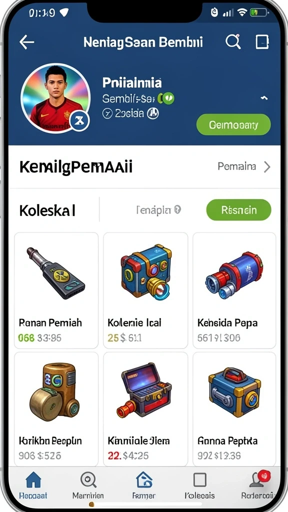 Tampilan awal aplikasi REJEKI yang menarik.