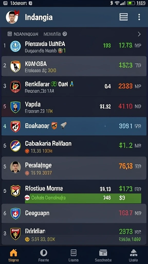 Tampilan leaderboard yang memotivasi pemain.