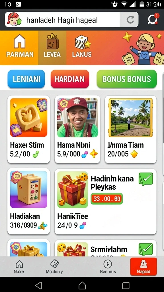 Beragam permainan yang selalu diperbarui setiap bulannya.
